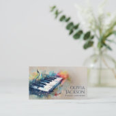 Pianodocent Muziekdocent Visitekaartje (Staand voorkant)