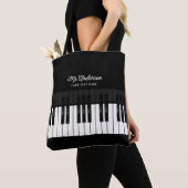 Pianodocent/speler Aangepaste naam & tekst Muzikan Tote Bag (Dichtbij)