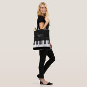 Pianodocent/speler Aangepaste naam & tekst Muzikan Tote Bag (Op model)