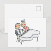 Pianoduet Briefkaart (Voorkant / Achterkant)