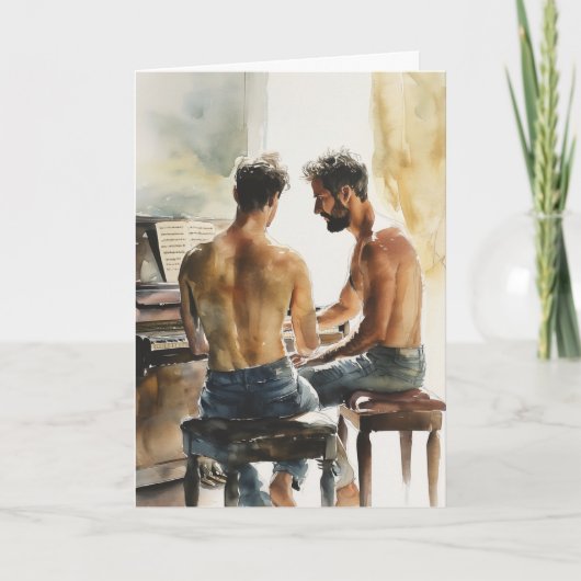 Pianoduet Zonlicht Kaart (Voorkant)