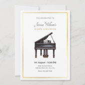 Pianoelegant Baby shower Kaart (Voorkant)