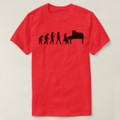 Pianoevolutie van de pianist t-shirt (Design voorkant)