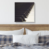 Pianoforte verpakt canvas afdruk (Insitu (Slaapkamer))