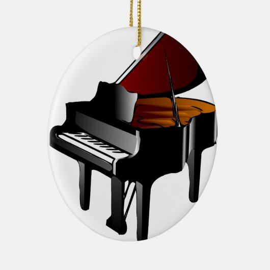 pianoglanzwart keramisch ornament (Rechts)