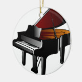 pianoglanzwart keramisch ornament (Links)