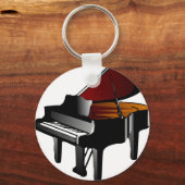 pianoglanzwart sleutelhanger (Voorkant)