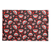 Pianoglimlach op zwarte achtergrond kussensloop (Achterkant)