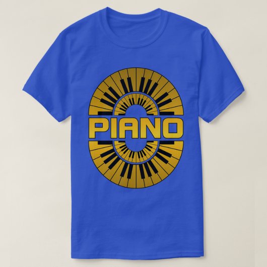 Pianogoudkleur T-shirt (Design voorkant)