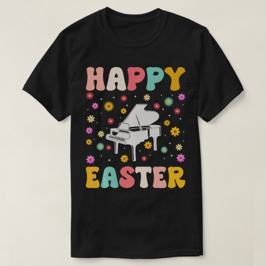 Pianografische Funny Paasdag T-shirt (Design voorkant)