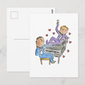 Pianojongens Briefkaart (Voorkant / Achterkant)