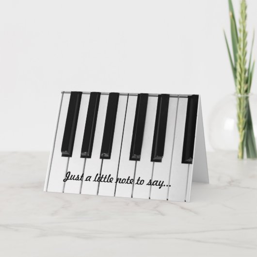 Pianokaart Bedankkaart (Voorkant)