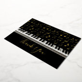pianokaart met dank folie uitnodiging (Gedraaid)