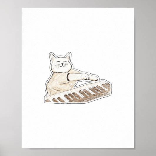 Pianokat Poster (Voorkant)