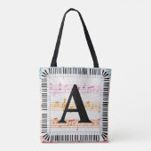 Pianoketoestel Pianist Piano Player Tote Bag (Achterkant)