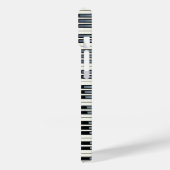 Pianoketoetsen met blauw-effect muzieknotities Case-Mate iPhone case (Achterkant / Links)