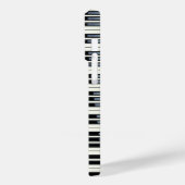 Pianoketoetsen met blauw-effect muzieknotities Case-Mate iPhone case (Achterkant / Links)