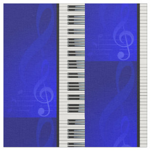 Pianoketoetsen met blauw-effect muzieknotities stof
