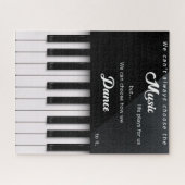Pianoketoetsen met muziek en dansleven legpuzzel (Horizontaal)
