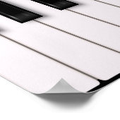 Pianoketoetsen met muziek en dansleven poster (Hoek)