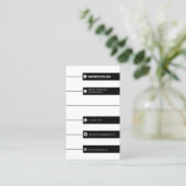 pianoketoetsen muziekregisseur verticaal visitekaa visitekaartje (Staand voorkant)