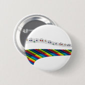Pianokleurig toetsenbord ronde button 5,7 cm (Voorkant /achterkant)