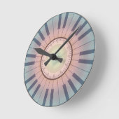 Pianoklok in parelkleuren ronde klok (Hoek)