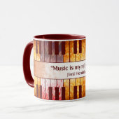 pianokoffie 2 mok (Voorkant links)