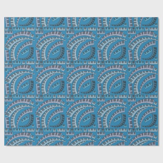 Pianokuskrulpapier Cadeaupapier (Vlak)