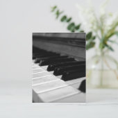  pianokussen, zwart en wit briefkaart (Staand voorkant)