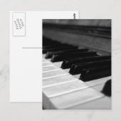  pianokussen, zwart en wit briefkaart (Voorkant / Achterkant)