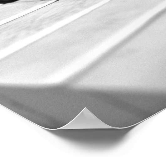 pianokussen, zwart en wit poster (Hoek)