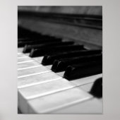 pianokussen, zwart en wit poster (Voorkant)