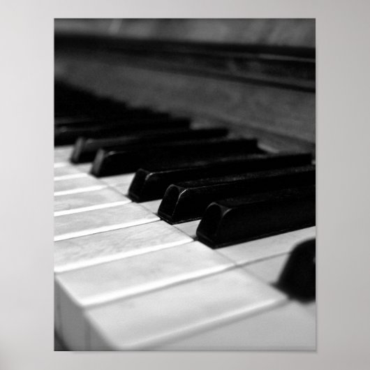  pianokussen, zwart en wit poster (Voorkant)