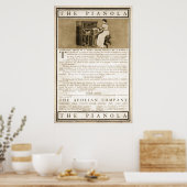 Pianola Ad vanaf 1899 Poster (Keuken)