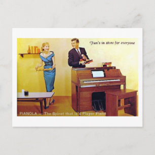 Pianola, speler Piano Briefkaart