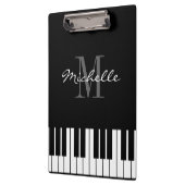 Pianolenmonogram klembord voor pianist-leraar (Links)