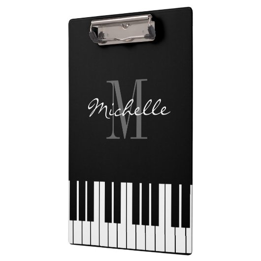 Pianolenmonogram klembord voor pianist-leraar (Links)