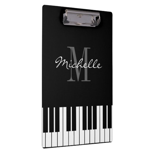 Pianolenmonogram klembord voor pianist-leraar (Rechts)