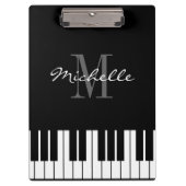 Pianolenmonogram klembord voor pianist-leraar (Voorkant)