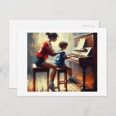 Pianoleraar, Briefkaart (Voorkant / Achterkant)