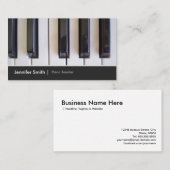 Pianoleraar - Elegant-toetsenbordfoto-Afbeelding Visitekaartje (Voorkant / Achterkant)