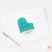 Pianoleraar Lof, je hebt het gedaan Ronde Sticker (Envelop)