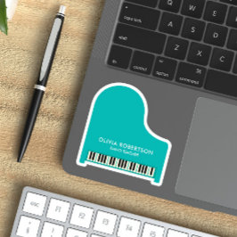 Pianoleraar, Muziekstudio, Pianodocent, Pianist Sticker