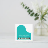 Pianoleraar, Muziekstudio, Pianodocent, Pianist Vierkante Visitekaartje (Staand voorkant)