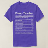 Pianoleraar Nutritionele en onmiskenbare factoren  T-shirt (Design voorkant)