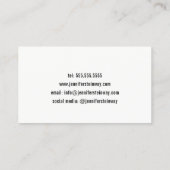 Pianoleraar Pianist Visitekaartje (Achterkant)