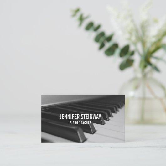 Pianoleraar Pianist Visitekaartje (Staand voorkant)