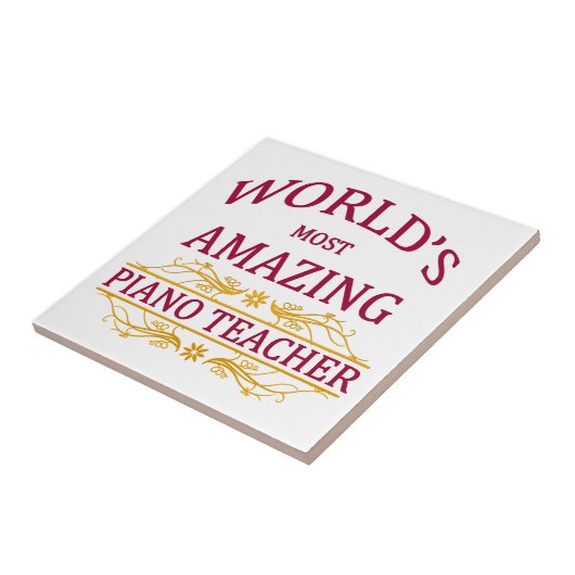 Pianoleraar Tegeltje (Zijkant)