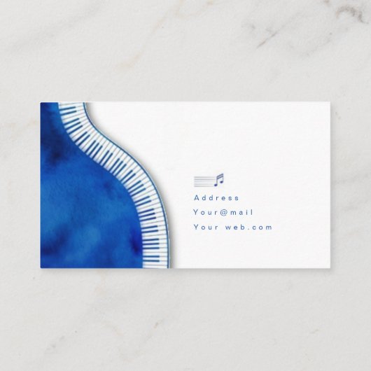 Pianoleraar Visitekaartje (Achterkant)